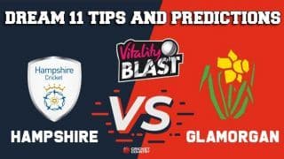 Dream11 Team Hampshire vs Glamorgan South Group VITALITY T20 BLAST ENGLISH T20 BLAST – Cricket Prediction Tips For Today’s T20 Match HAM vs GLA at Cardiff